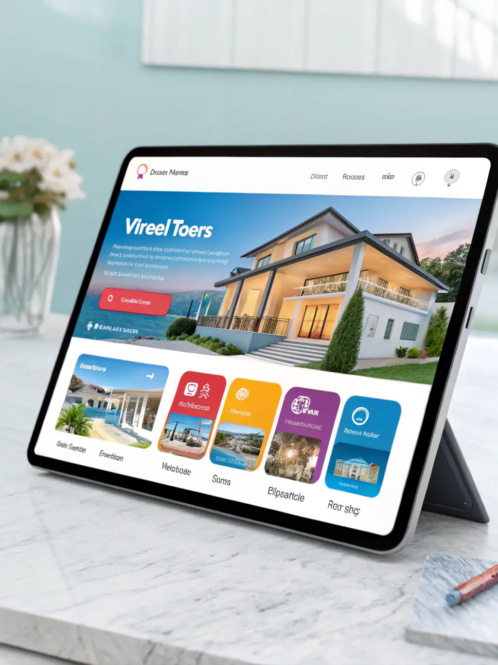 A digital interface showing a map of Chicagoland with various property listings highlighted, showcasing the smart search capabilities used to find the ideal home.